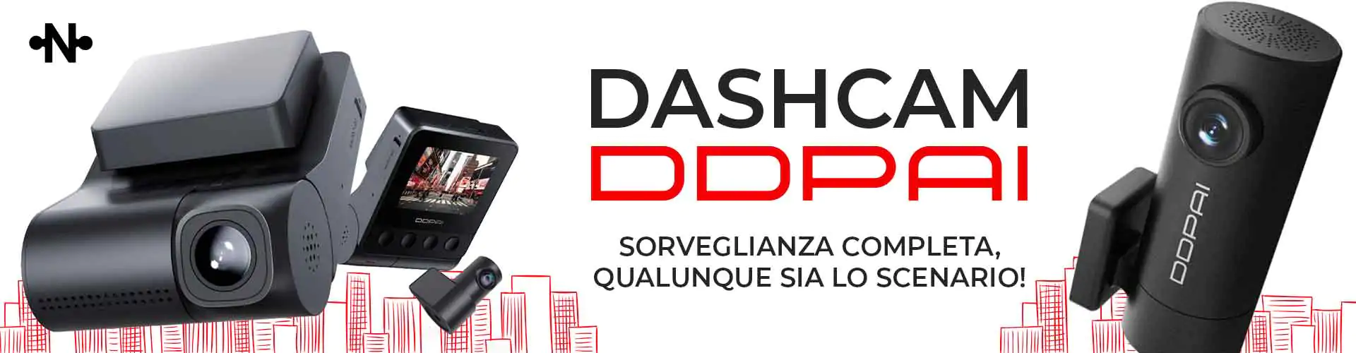 Dashcam DDPAI sorveglianza completa, qualunque sia lo scenario!
