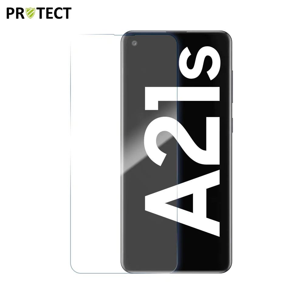 Confezione Classica in Vetro Temperato PROTECT per Samsung Galaxy A21S A217 x10 Trasparente
