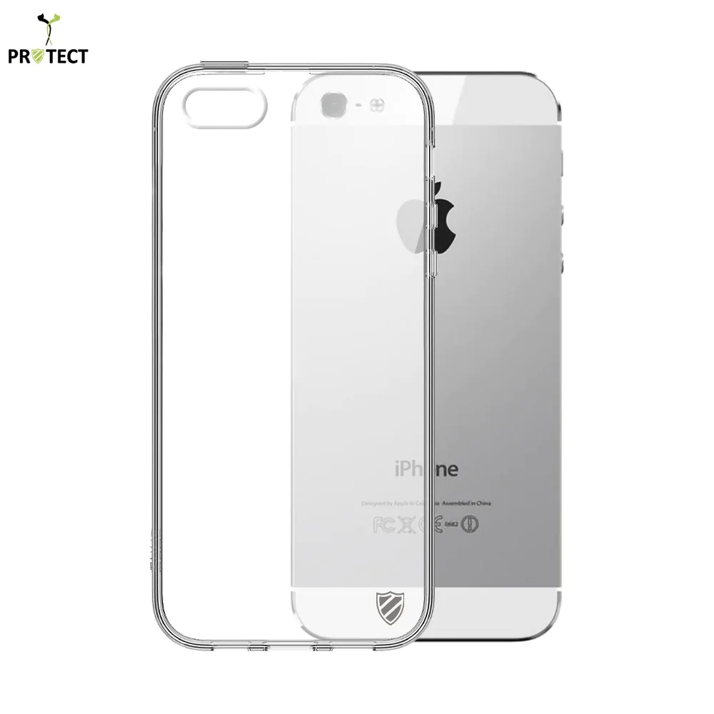 Confezione da 10 Gusci in Silicone PROTECT per Apple iPhone 5 / iPhone 5S/iPhone SE (1er Gen) Bulk Trasparente