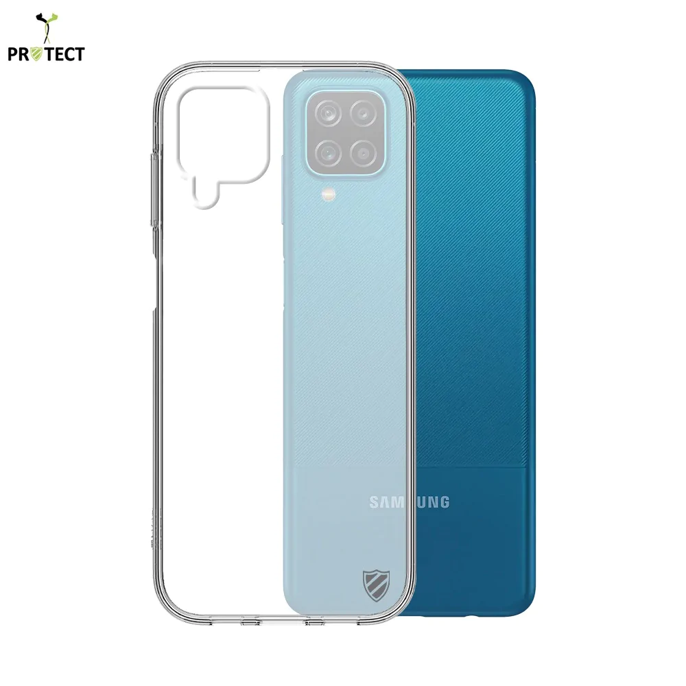 Confezione da 10 Gusci in Silicone PROTECT per Samsung Galaxy A12 A125 / Galaxy M12 M127 Bulk Trasparente