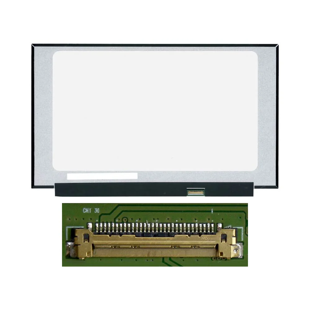 Pannello del PC Portatile 15.6" Slim FHD (1920x1080) LCD IPS 60Hz, 30pin Destra, senza Fissaggi 350mm (TV156FHM-NH1 / NV156FHM-N48 V8.0 / N156HCA-EAB Rev.C3 / NV156FHM-N6A) Matte