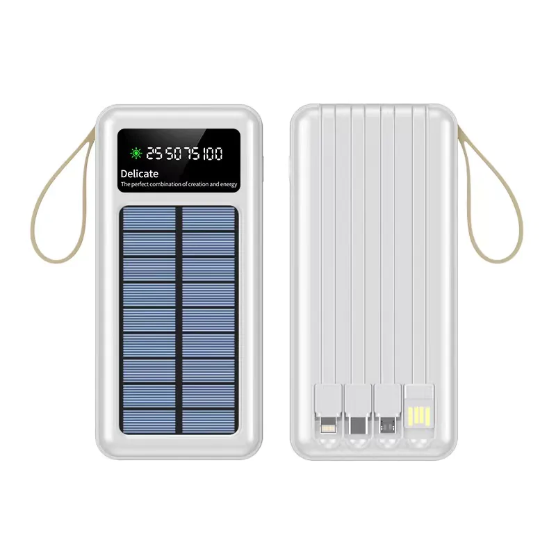 Power bank Batteria Esterna Solar 10000mAh Bianco
