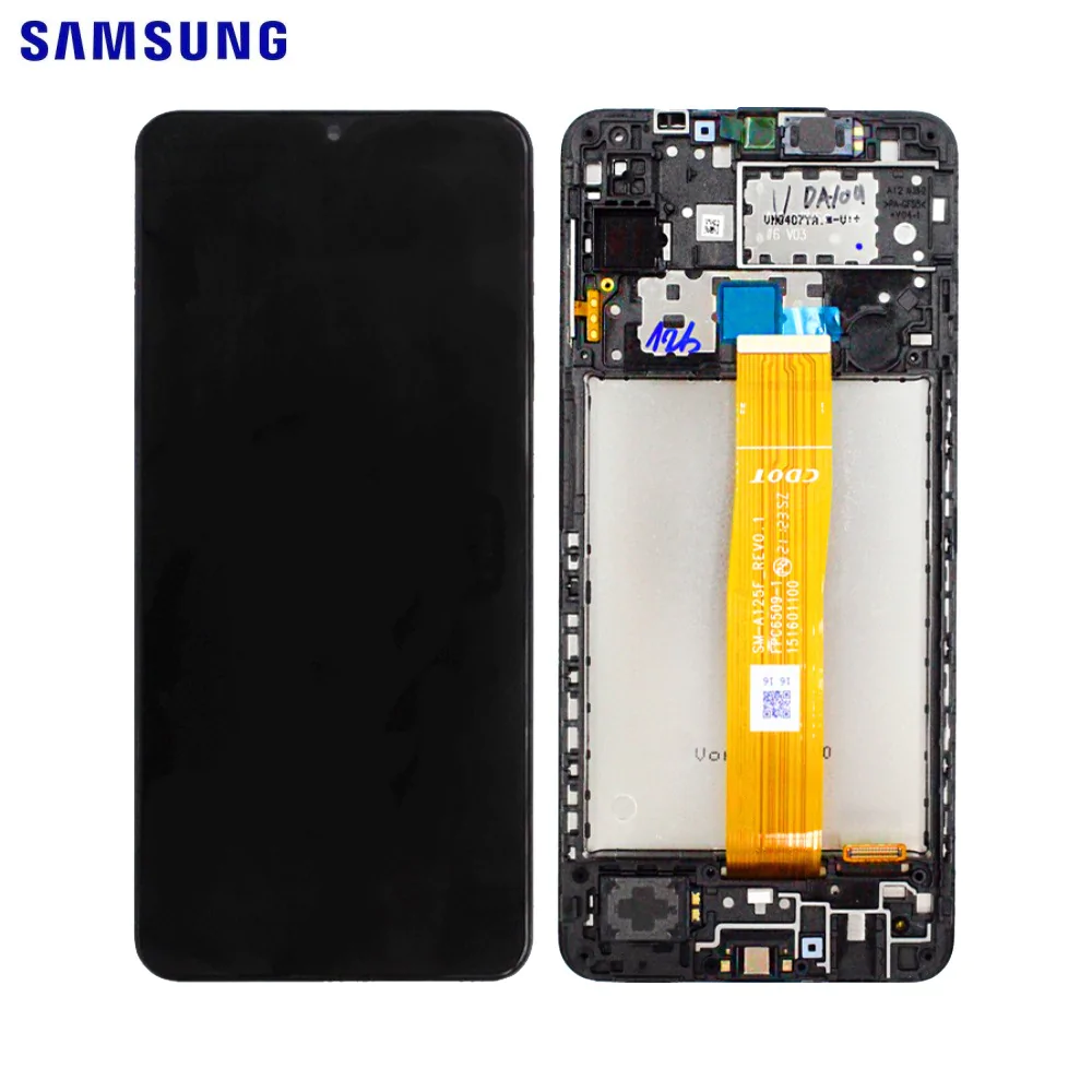 Display Originale Samsung Galaxy A12 A125 GH82-24490A GH82-24491A Nero