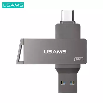 Chiave USB Usams US-ZB200 Type C + USB 3.0 (64GB) Nero