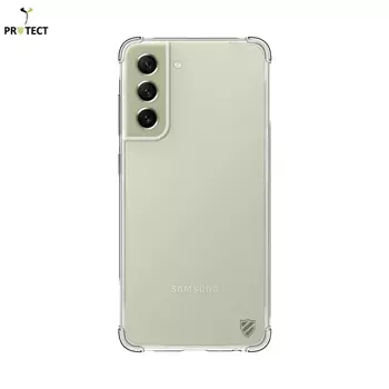 Confezione da 10 Custodie in Silicone Rinforzato PROTECT per Samsung Galaxy S21 FE G990 Bulk Trasparente