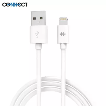 Pack Cavi Data da USB a Lightning CONNECT (1m) Bulk x10 Bianco
