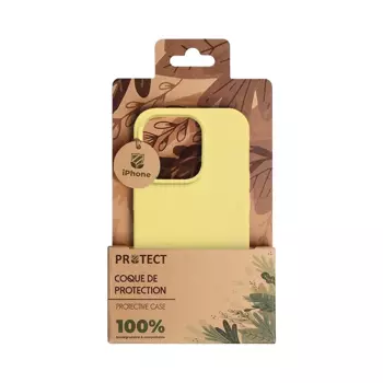 Guscio di Bambù Biodegradabile PROTECT per Apple iPhone 12 / iPhone 12 Pro (#2) Giallo