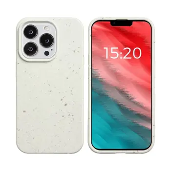 Guscio di Bambù Biodegradabile PROTECT per Apple iPhone 13 Pro Max (#1) Bianco