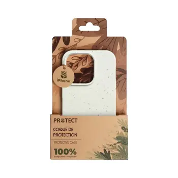 Guscio di Bambù Biodegradabile PROTECT per Apple iPhone 14 Pro (#1) Bianco