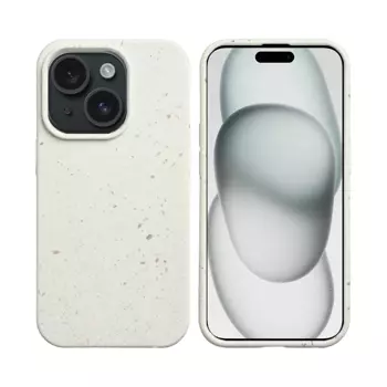 Guscio di Bambù Biodegradabile PROTECT per Apple iPhone 15 (#1) Bianco