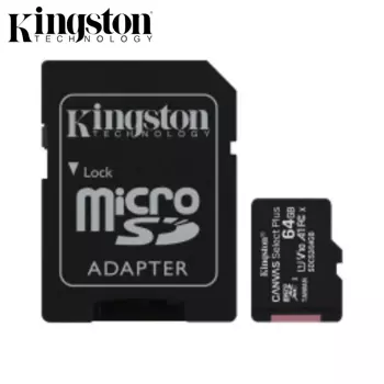 Scheda di Memoria Kingston SDCS2 / 64GB Canvas Select Plus MicroSDXC 100MB/s + Adaptateur