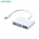 Adattatore OTG JOYROOM S-H142 Lightning vers USB2.0 + SD + TF + Lightning Bianco