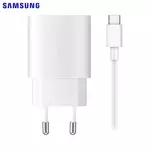 Caricabatterie di Tipo C Samsung EP-TA800XWEGWW PD 25W Fast Wall with Cable Type-C to Type-C Bianco