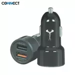 Caricabatterie per Accendisigari CONNECT QC 3.0 / 2.4A Nero