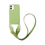 Custodia in Silicone con Tracolla Apple iPhone 12 (#12) Verde Chiaro