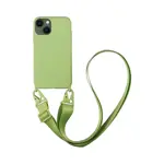 Custodia in Silicone con Tracolla Apple iPhone 13 (#12) Verde Chiaro