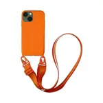 Custodia in Silicone con Tracolla Apple iPhone 13 Mini (#13) Orange