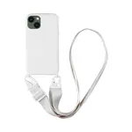 Custodia in Silicone con Tracolla Apple iPhone 13 Mini (#16) Bianco