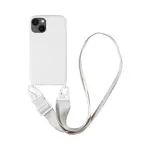 Custodia in Silicone con Tracolla Apple iPhone 15 Plus (#16) Bianco