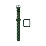 Protezione in Silicone per Apple Watch 40mm con Cinturino Fibbia (6) Verde Militare