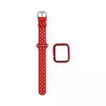 Protezione in Silicone per Apple Watch 44mm con Bracciale Fibbia (1) Rosso