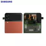 Retro Copertina Originale Samsung Galaxy Z Flip 4 5G F721 GH97-27947H (Superiore) Rosso