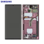 Schermo e Tocco Originali Samsung Galaxy S22 Ultra S908 GH82-27488B GH82-27489B Bordeaux